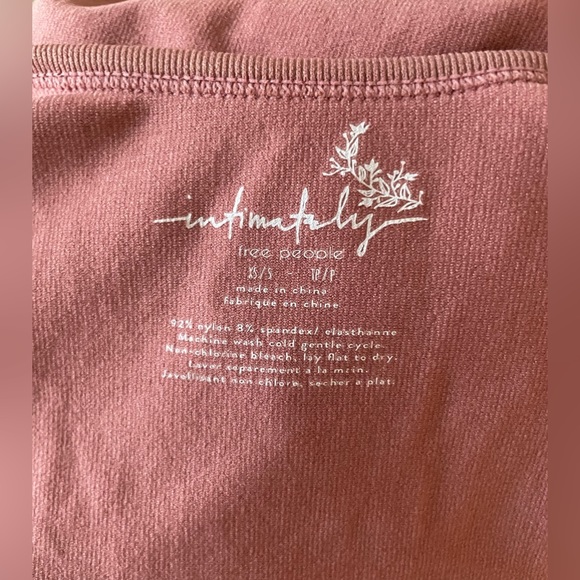 Intimately Free People Open Back Mock Neck Top Muted Pink - Picture 6 of 6